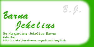 barna jekelius business card